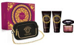 Versace Crystal Noir Ajándékszett, Eau de Toilette 90ml + tusfürdő 100 ml + testápoló 100 ml + kézitáska, női