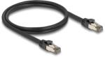 Delock CAT6A U/FTP Patch Kábel - 1 m, Fekete (80240)