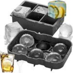 Ruhhy szilikon jégkészítő forma 2 db-os készlet kocka és golyó formák 21270