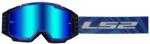LS2 Charger PRO motocross szemüveg kék irídium plexivel