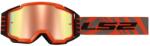 LS2 Charger PRO H-V motocross szemüveg narancssárga irídium plexivel
