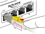 Delock S/STP Cat6A Secure Patch Kábel - 0.5 m, Fehér (85330)