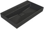 CeraStyle SHARP - MATT FEKETE - porcelán mosdókagyló - 80 x 48 cm (VB012M42U05) - gardenet