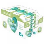 PAMPERS Мокри кърпички Pampers Harmonie Aqua, 0% пластмаса, 15 пакета x 60, 900 броя