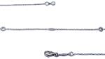Ékszershop Köves betétes anker fehérarany nyaklánc (LM-2F) - ekszershop - 161 500 Ft
