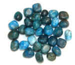  Apatit Albastru Mineral Natural Rulat 14-18 x 11-15 mm ( S ) - 1 Buc