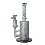 Blaze Glass Blaze Bong din sticla PCB Sandblasted Percolator 25.5cm