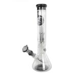 Black Leaf Bong din sticla Metal Wave Piston 39cm