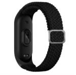 gigapack Pótszíj (egyedi méret, textil, szőtt minta, állítható) FEKETE Xiaomi Mi Band 7, Xiaomi Mi Band 6 , Xiaomi Mi Band 5, Xiaomi Mi Band 6 NFC (GP-141126)