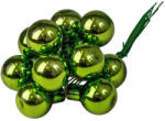Valex Decor Üveggömb pick, fényes zöld, 2cm-es, 12 db-os köteg (GP-S88)