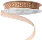 Valex Decor Pöttyös organza szalag 10mm x 20m - Bézs (DR10-08)