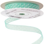 Valex Decor Pöttyös organza szalag 10mm x 20m - Türkiz (DR10-69)