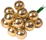 Valex Decor Üveggömb pick, fényes arany, 2cm-es, 12 db-os köteg (GP-S12)