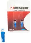 4Cars Bec tip LED 12V 12W soclu plastic T5 W2x46d 2buc 4Cars - Albastru dispersat