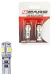 4Cars Bec Led - 5SMD 12V pozitie T10 W21x95d Canbus 2buc 4Cars - Alb