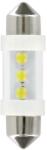 LAMPA Bec tip LED 12V sofit cu 3 leduri 10x36mm SV85-8 (C5W) 2buc - Alb