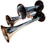 Cridem Claxon electropneumatic cu 3 goarne cromate 12/24V - 30cm