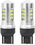 AMiO Bec Led 24SMD 3030 12/24V Pozitie frana 7443 W21/5W T20 Canbus 2buc - Alb