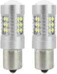 AMiO Bec Led 24SMD 3030 12/24V Frana semnalizare ceata 1156 P21W BA15s Canbus 2buc - Alb
