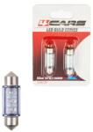 4Cars Bec tip LED 12V sofit cu 6 leduri 10x36mm SV85-8 2buc - Albastru