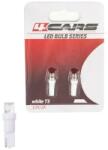 4Cars Bec tip LED 12V 12W soclu plastic T5 W2x46d 2buc 4Cars - Alb dispersat