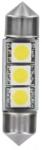 LAMPA Bec Hyper-Led9 - 3SMD 24/28V sofit 10x36mm soclu SV85-8 2buc - Alb