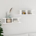 vidaXL Rafturi de perete, 2 buc. , alb, 78x18x20 cm, PAL (807187) Raft