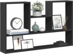 vidaXL fekete szerelt fa fali polc 99 x 15 x 60 cm (853237)