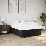 vidaXL fekete szövet ágykeret matrac nélkül 140 x 190 cm (3284473)
