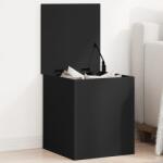 vidaXL fekete szerelt fa tárolóláda 40x42x46 cm (840647)