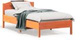 vidaXL viaszbarna tömör fenyőfa ágy matrac nélkül 75 x 190 cm (842629)