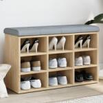 vidaXL sonoma tölgy színű szerelt fa cipőtároló pad 82 x 32 x 50 cm (835105)