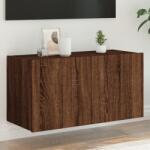 vidaXL barna tölgyszínű fali TV-szekrény LED-del 80x35x41 cm (837322)