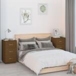 vidaXL 2 db mézbarna tömör fenyőfa éjjeliszekrény 40 x 40 x 75 cm (818342)