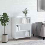 vidaXL magasfényű fehér szerelt fa könyvespolc 69, 5 x 32, 5 x 90 cm (828358) - vidaxl