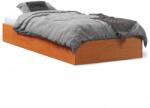 vidaXL viaszbarna tömör fenyőfa ágy matrac nélkül 75 x 190 cm (844822)