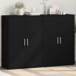 vidaXL 2 db fekete szerelt fa tálalószekrény 60 x 31 x 84 cm (3276568)