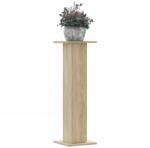 vidaXL 2 db sonoma tölgy szerelt fa növénytartó állvány 30x30x95 cm (3307875) - vidaxl