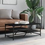 vidaXL fekete szerelt fa dohányzóasztal 100 x 49 x 40 cm (835344)
