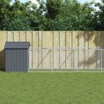 vidaXL antracitszürke horganyzott acél kutyakennel 117 x 1017 x 123 cm (3189062)
