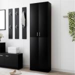 vidaXL fekete szerelt fa előszobaszekrény 55 x 25 x 189 cm (802850)