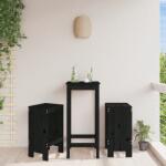 vidaXL 2 db fekete tömör fenyőfa bárszék 40x36x75 cm (825349)