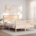 vidaXL tömör fa ágykeret fejtámlával Small Double (3195191)