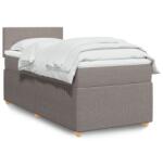 vidaXL tópszínű szövet rugós ágy matraccal 100 x 200 cm (3287364)