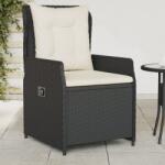 vidaXL 2 db fekete polyrattan dönthető kerti szék (368652)