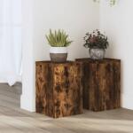 vidaXL 2 db füstös tölgy szerelt fa növénytartó állvány 20 x 20 x 30cm (852901)