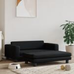 vidaXL fekete műbőr kutyaágy hosszabbítóval 100 x 50 x 30 cm (172026)