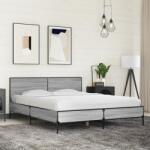 vidaXL szürke sonoma szerelt fa és fém ágykeret 160 x 200 cm (3280010)