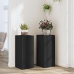 vidaXL 2 db fekete szerelt fa növénytartó állvány 30 x 30 x 70 cm (852925) - vidaxl