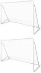 vidaXL 2 db acél focikapu hálóval 240 x 90 x 150 cm (276045)